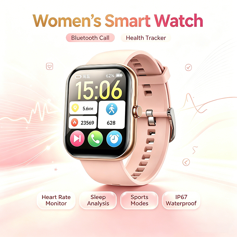 Watches Ladies Smartwatch - Damski Smartwatch z Funkcją Rozmów BT,