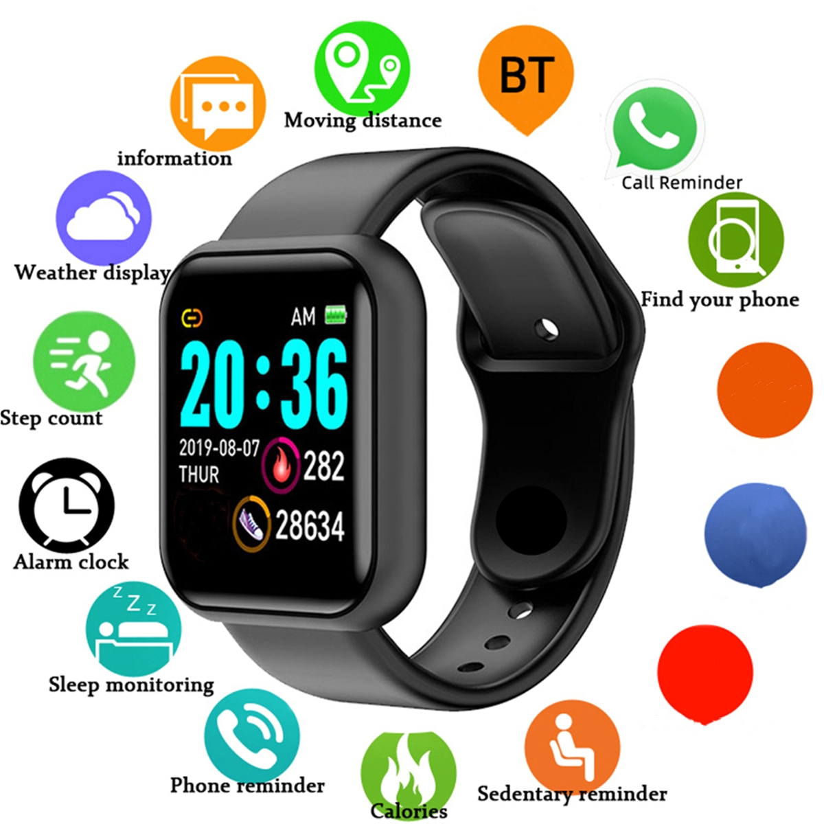 Męskie smartwatche z kolorowym – Smartwatch Watches For Girls recenzja i cena