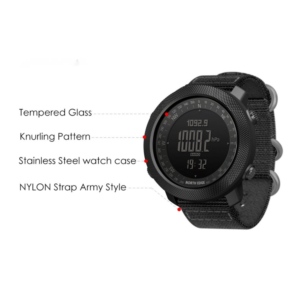 NORTH EDGE zegarki dla mężczyz – Altimeter Compass Watch recenzja i cena