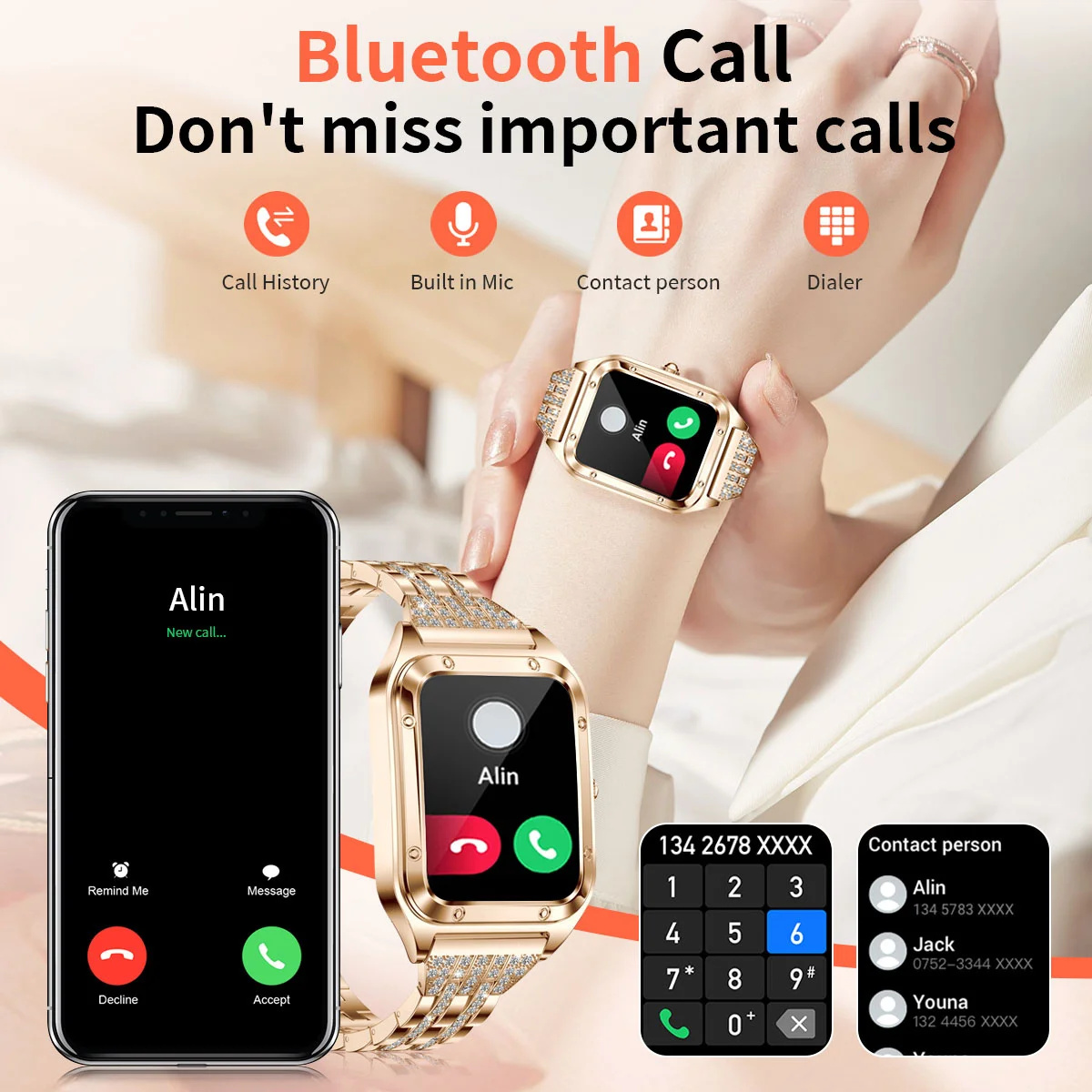1,57 cala Top luksusowy inteli – Watches Ladies Smartwatch recenzja i cena